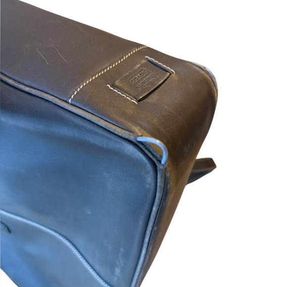 Coach Vintage Hampton Chocolate Brown Leather Laptop Shoulder Bag - Picture 6 of 15